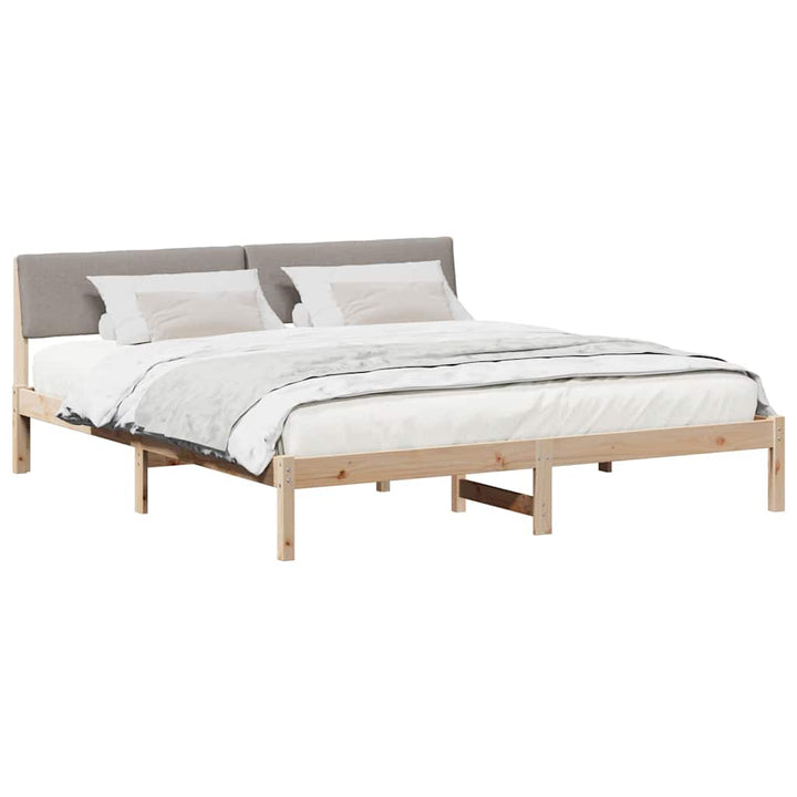 Sengestel Brun og taupe 180 x 200 cm Massivt fyrretræ