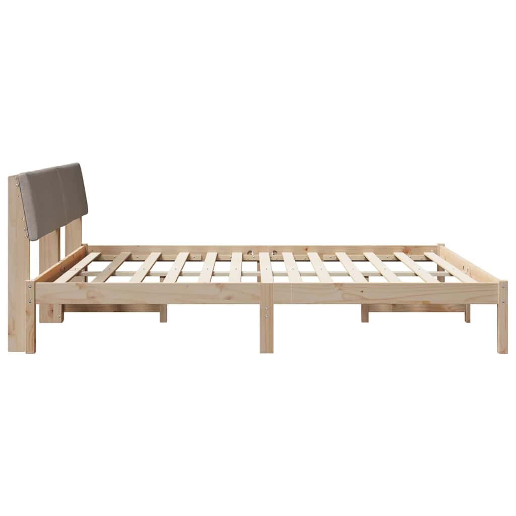 Sengestel Brun og taupe 180 x 200 cm Massivt fyrretræ
