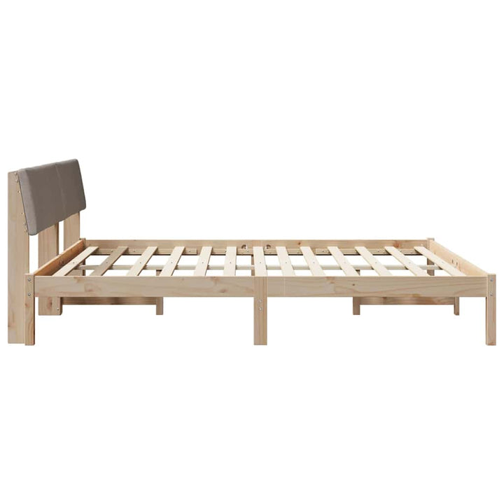 Sengestel Brun og taupe 180 x 200 cm Massivt fyrretræ