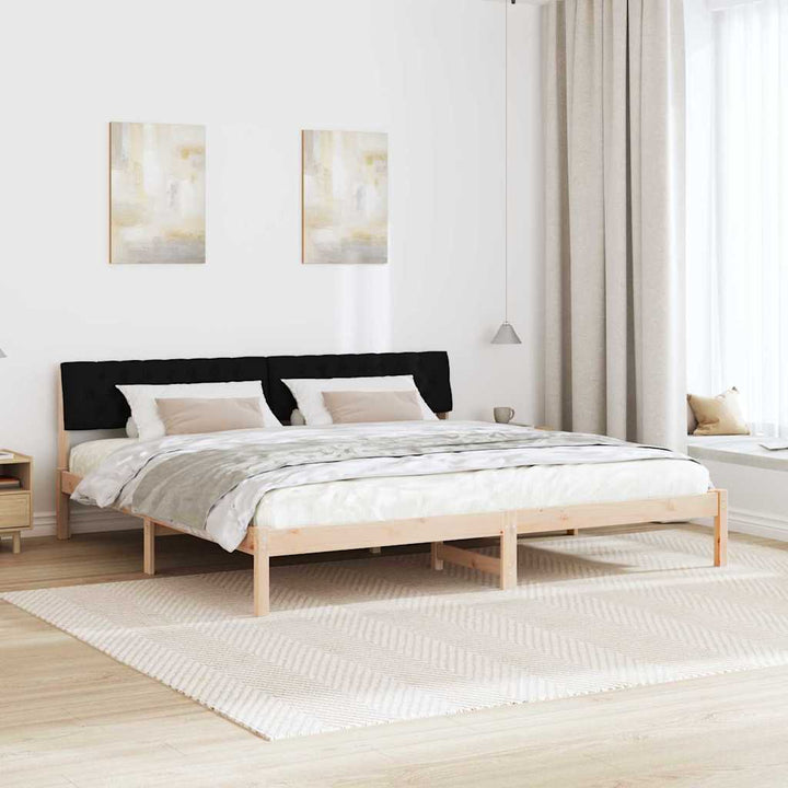 Sengestel Brun og sort 200 x 200 cm Massivt fyrretræ