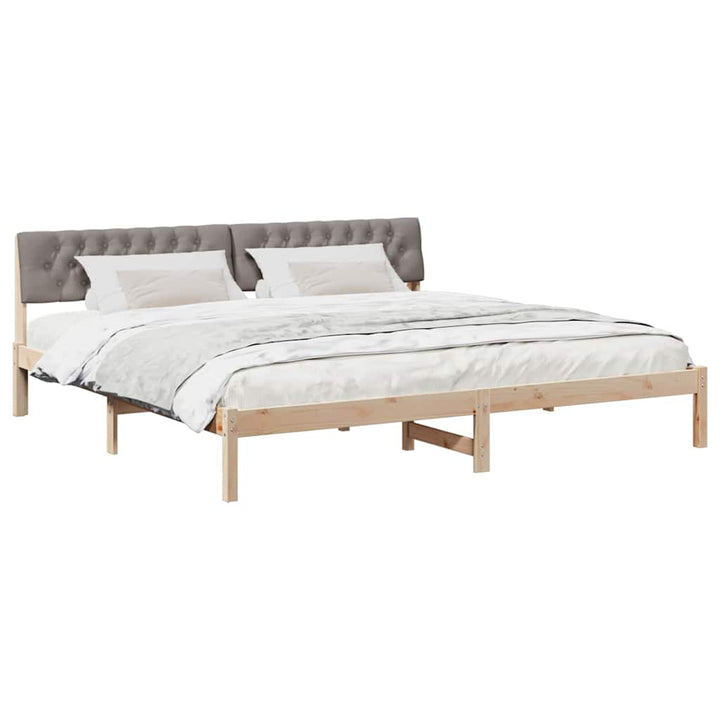 Sengestel Brun og taupe 200 x 200 cm Massivt fyrretræ