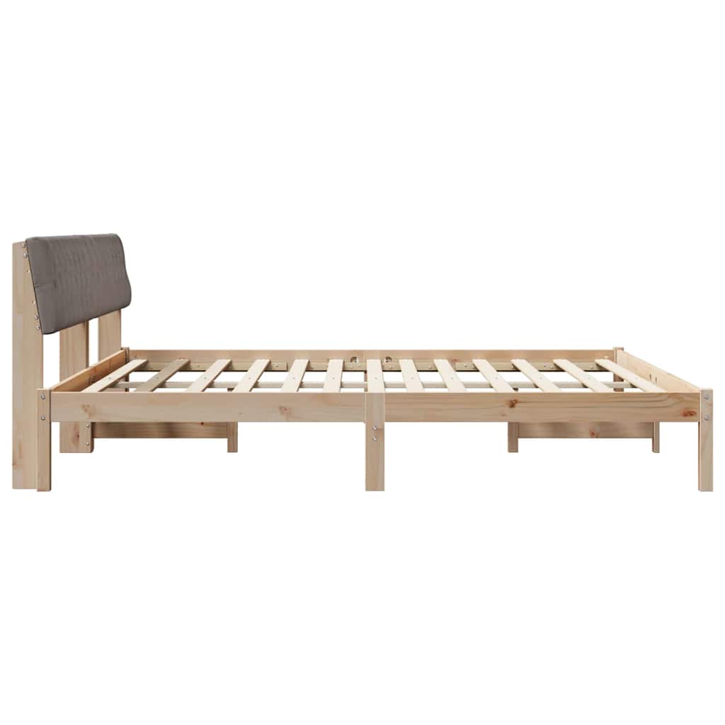 Sengestel Brun og taupe 200 x 200 cm Massivt fyrretræ