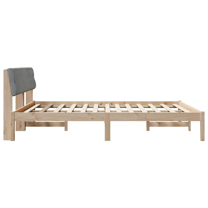Sengestel Brun og lys grå 180 x 200 cm Massivt fyrretræ