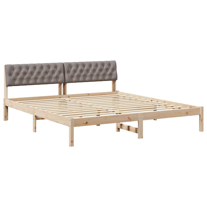 Sengestel Brun og taupe 180 x 200 cm Massivt fyrretræ