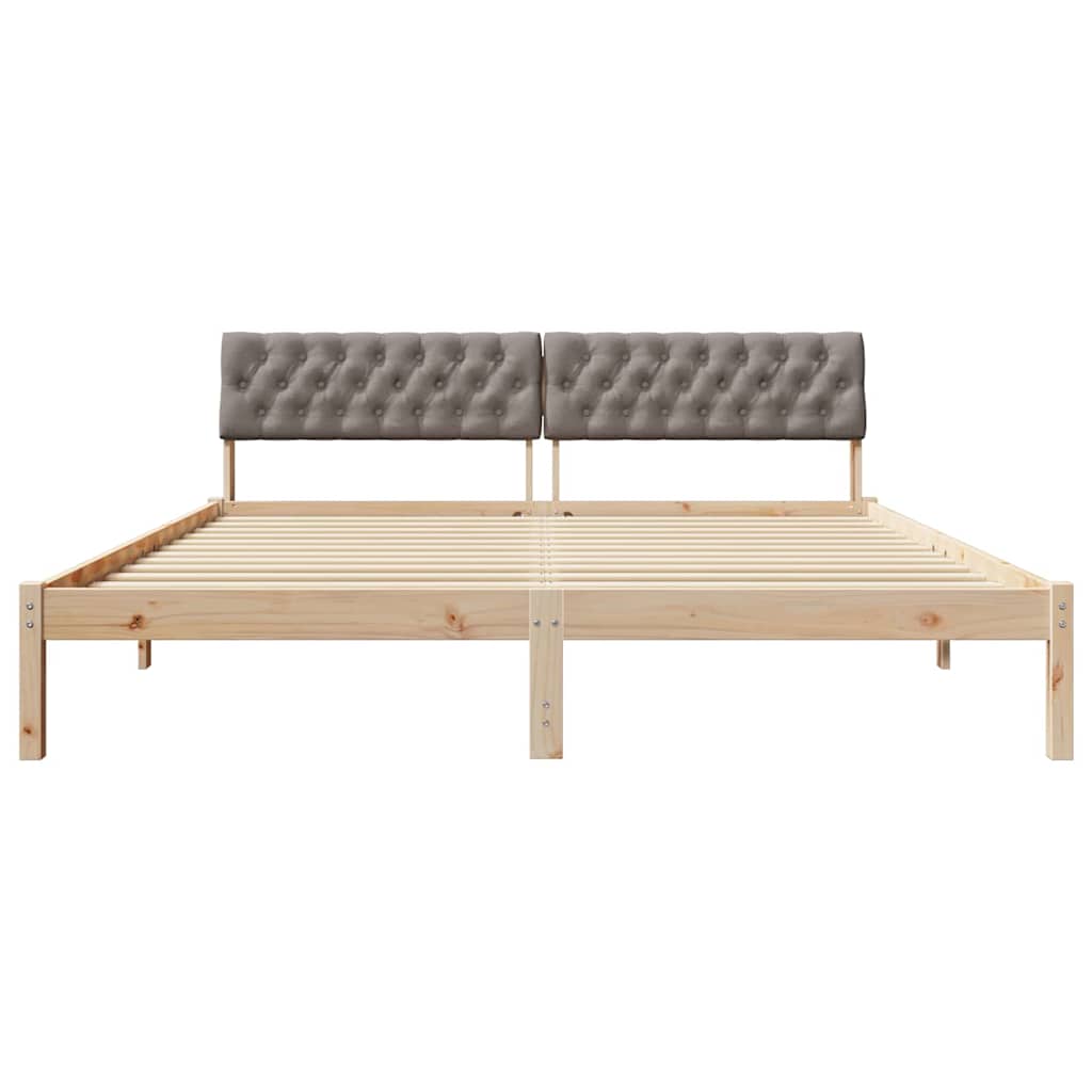 Sengestel Brun og taupe 180 x 200 cm Massivt fyrretræ