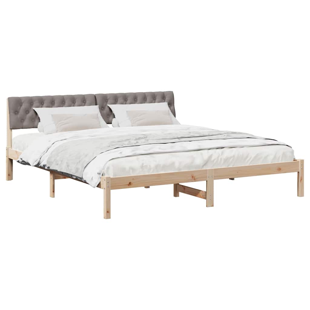 Sengestel Brun og taupe 180 x 200 cm Massivt fyrretræ