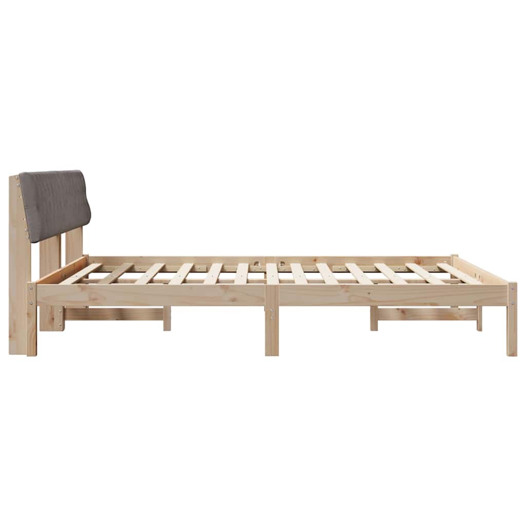Sengestel Brun og taupe 180 x 200 cm Massivt fyrretræ