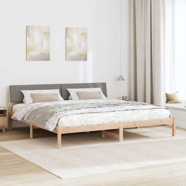 Sengestel Brun og taupe 200 x 200 cm Massivt fyrretræ