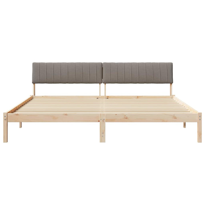 Sengestel Brun og taupe 200 x 200 cm Massivt fyrretræ