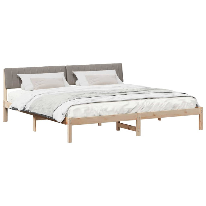 Sengestel Brun og taupe 200 x 200 cm Massivt fyrretræ