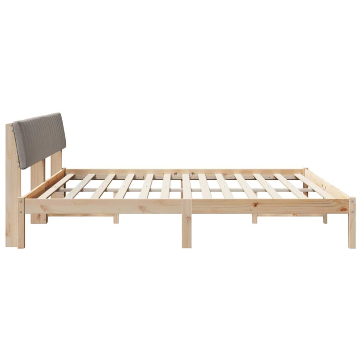 Sengestel Brun og taupe 200 x 200 cm Massivt fyrretræ