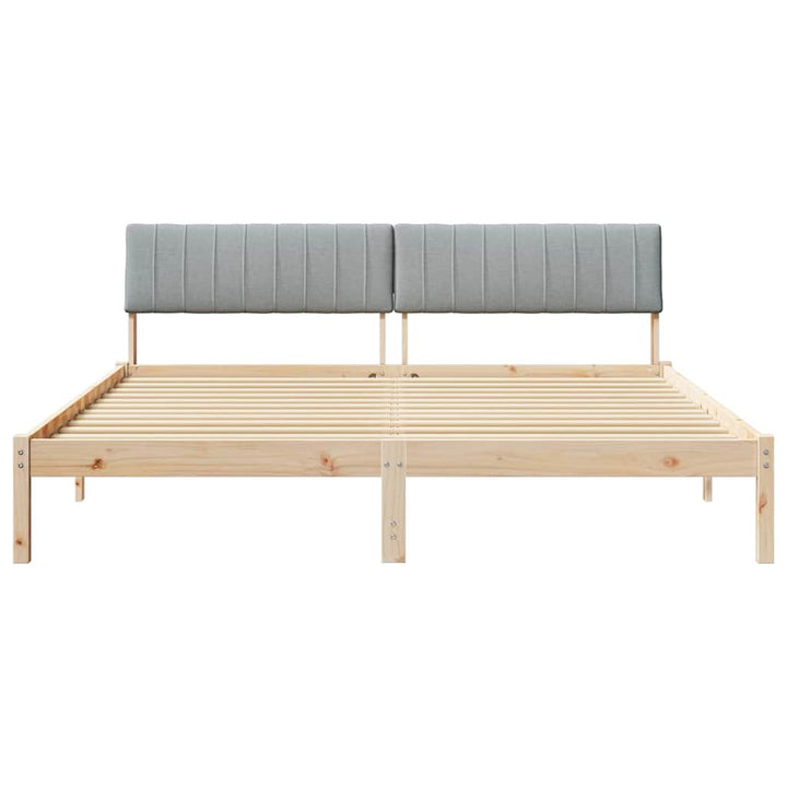 Sengestel Brun og lys grå 180 x 200 cm Massivt fyrretræ