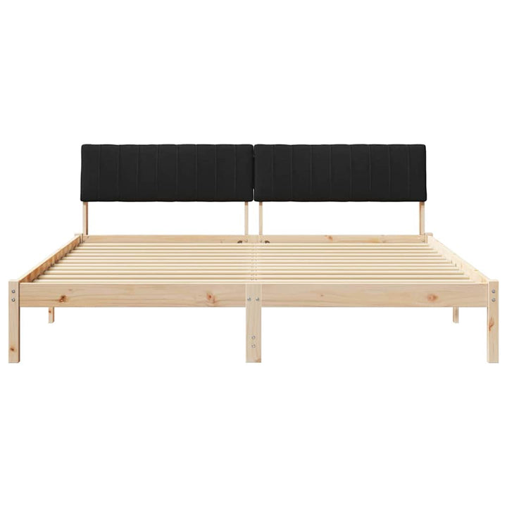 Sengestel Brun og sort 180 x 200 cm Massivt fyrretræ
