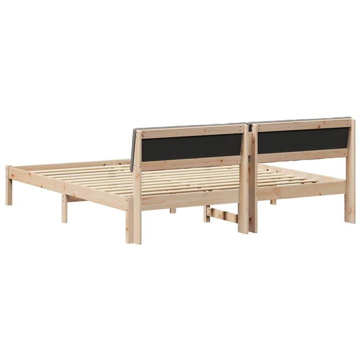 Sengestel Brun og taupe 180 x 200 cm Massivt fyrretræ