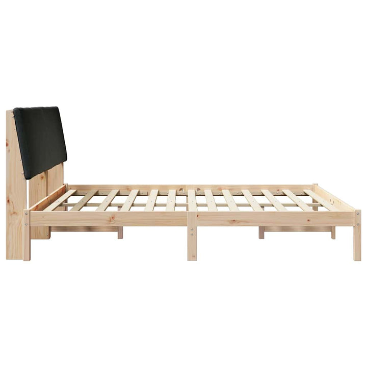 Sengestel Brun og sort 200 x 200 cm Massivt fyrretræ
