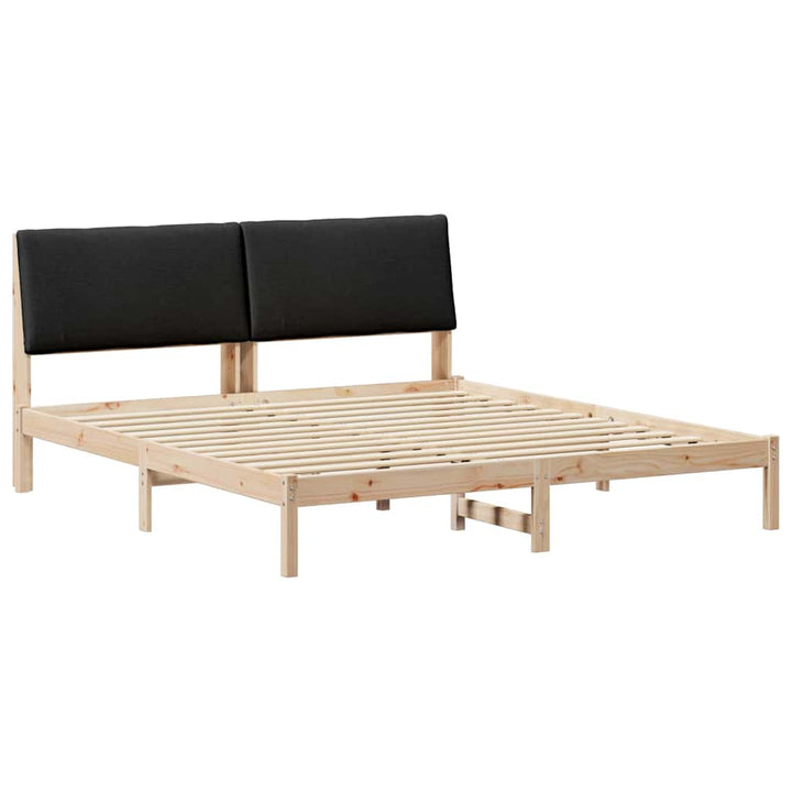 Sengestel Brun og sort 180 x 200 cm Massivt fyrretræ