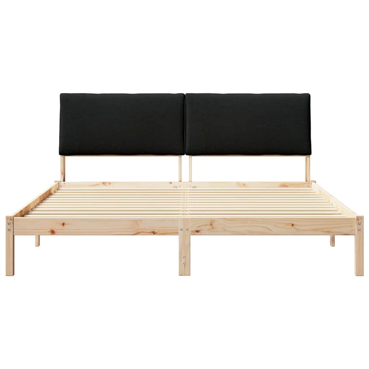 Sengestel Brun og sort 180 x 200 cm Massivt fyrretræ