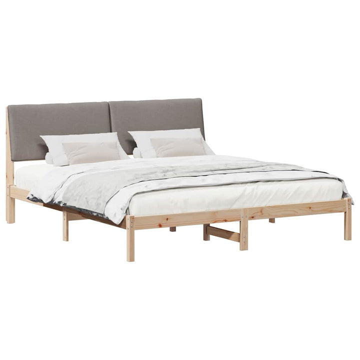Sengestel Brun og taupe 180 x 200 cm Massivt fyrretræ