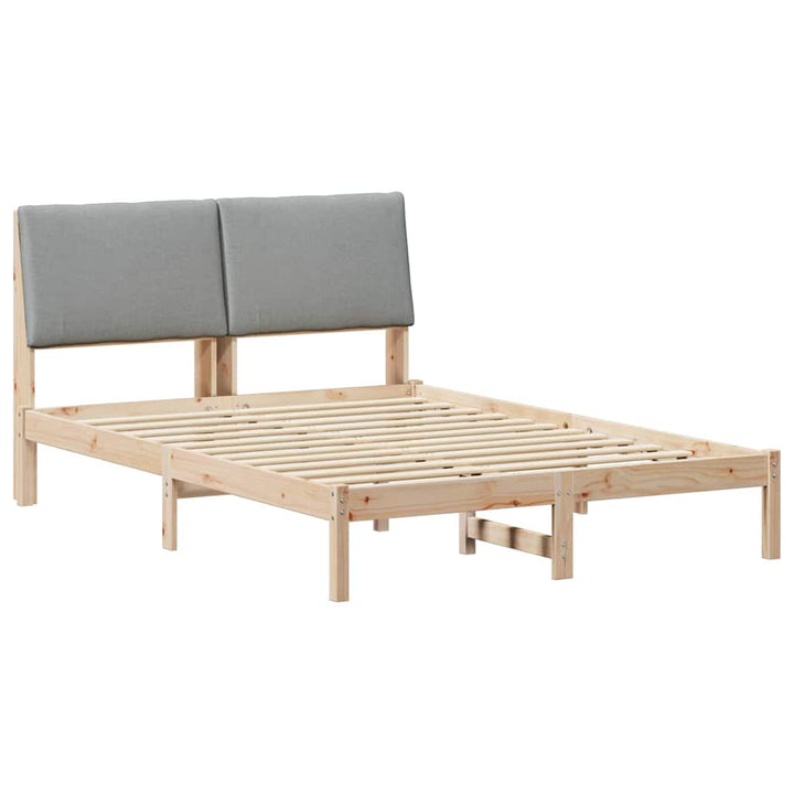 Sengestel Brun og lys grå 160 x 200 cm Massivt fyrretræ