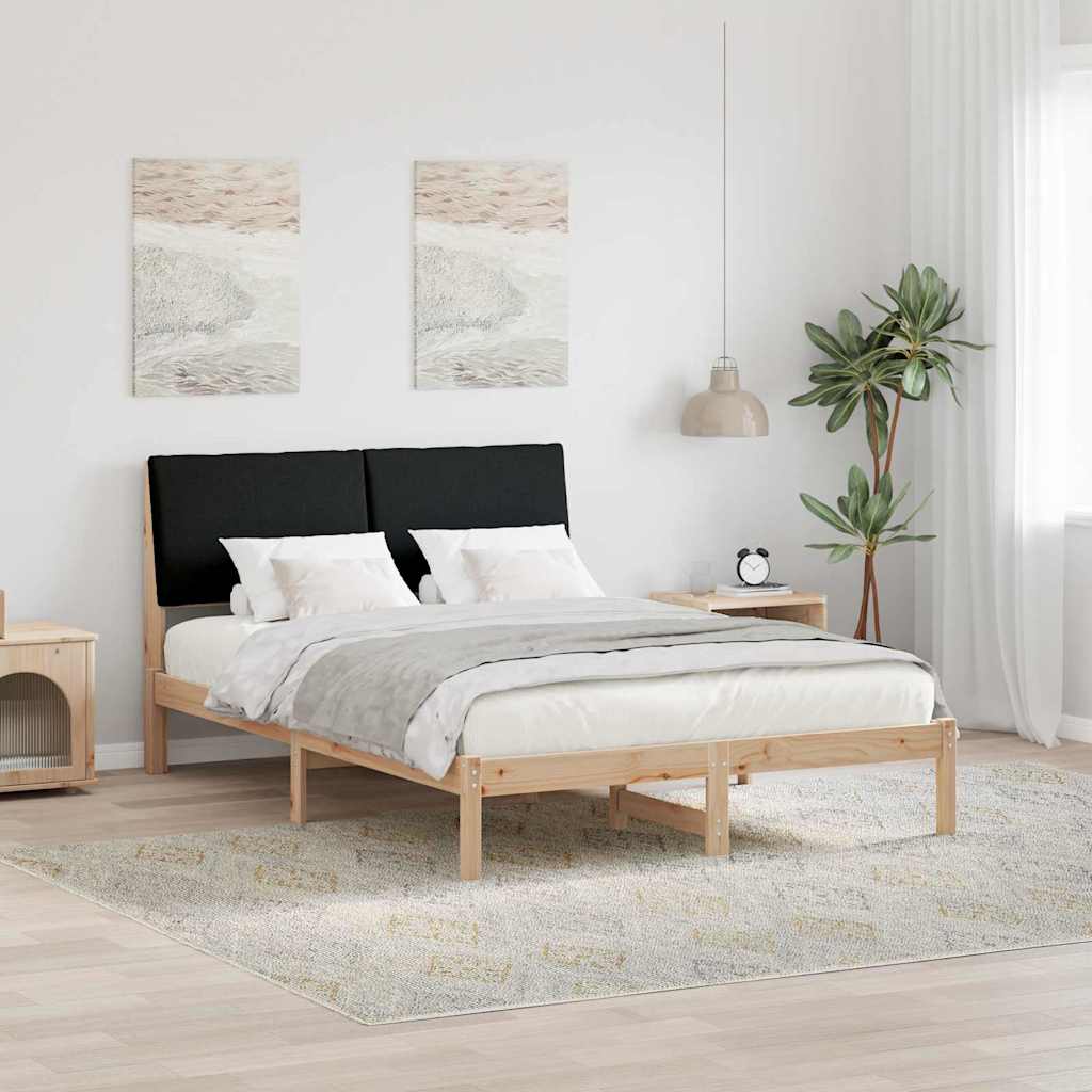 Sengestel Brun og sort 160 x 200 cm Massivt fyrretræ