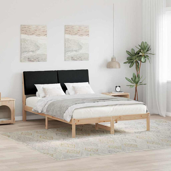 Sengestel Brun og sort 160 x 200 cm Massivt fyrretræ