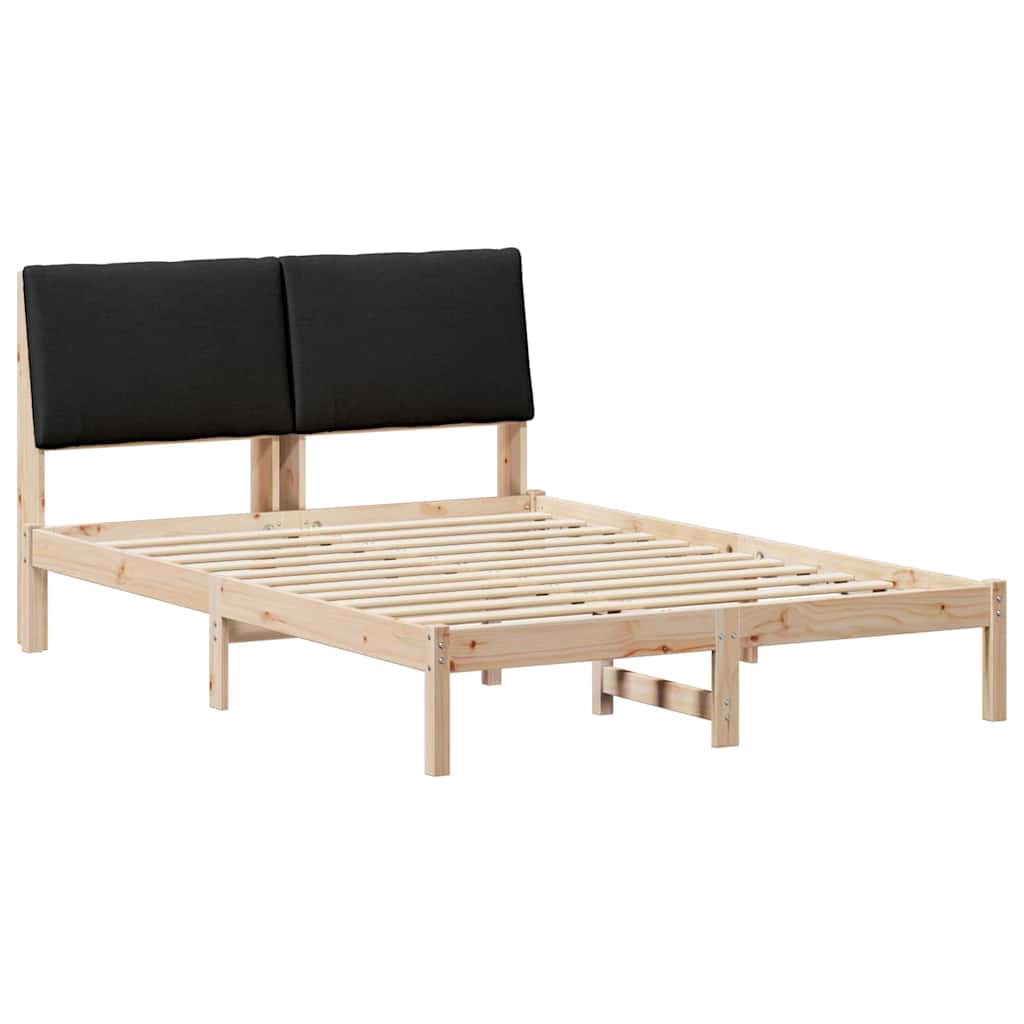 Sengestel Brun og sort 160 x 200 cm Massivt fyrretræ