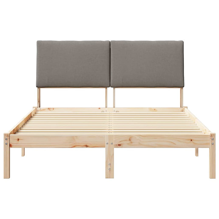 Sengestel Brun og taupe 160 x 200 cm Massivt fyrretræ