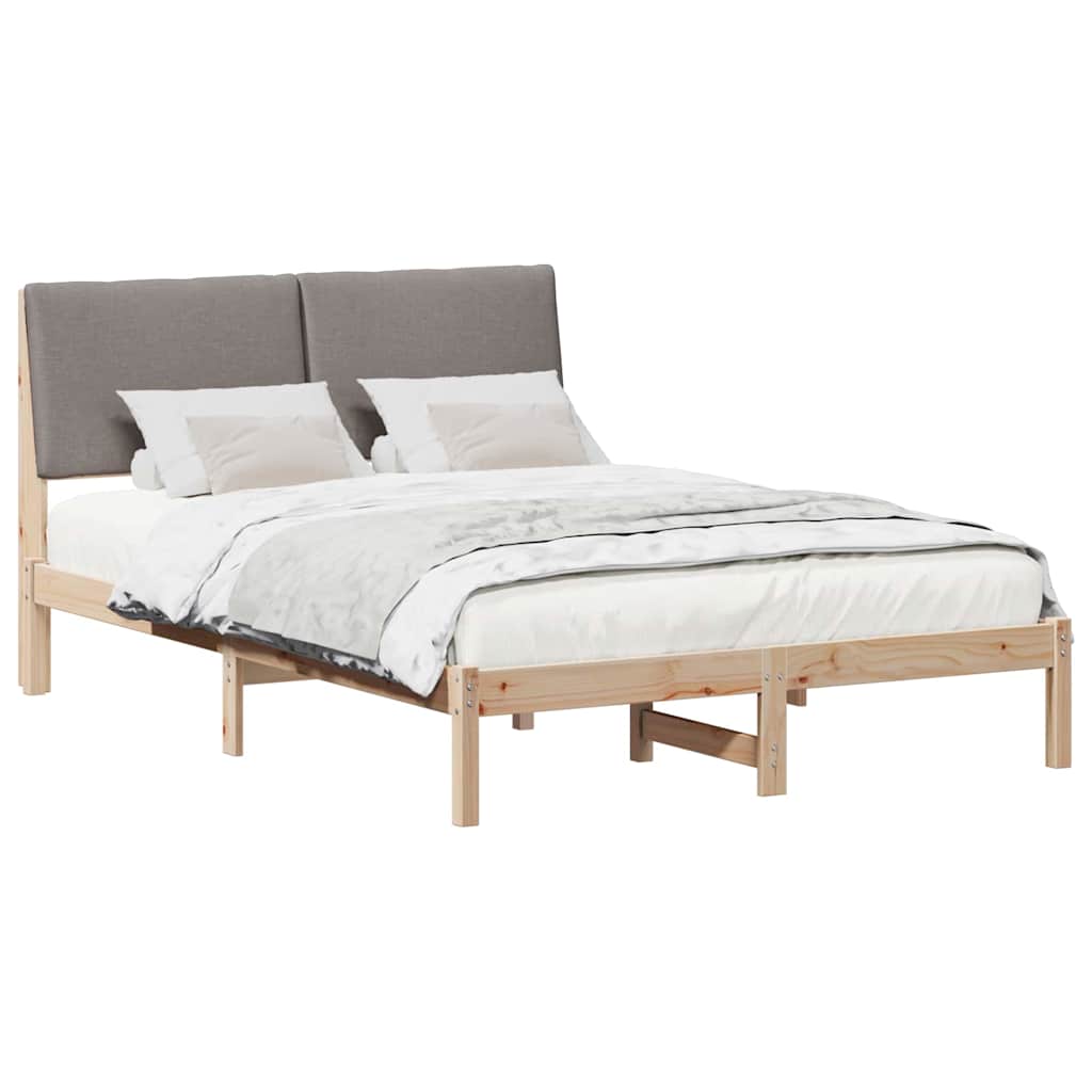 Sengestel Brun og taupe 160 x 200 cm Massivt fyrretræ