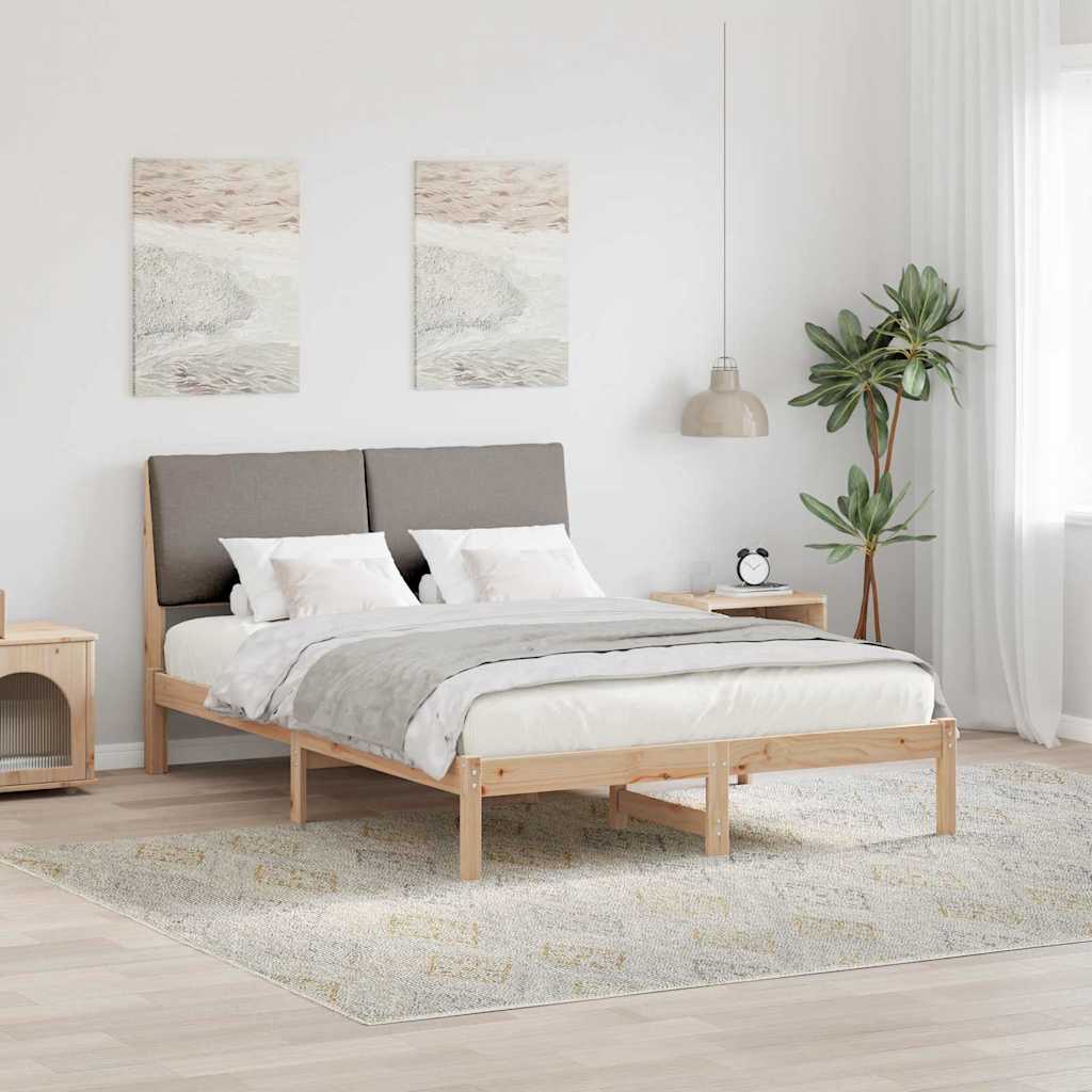 Sengestel Brun og taupe 150 x 200 cm Massivt fyrretræ