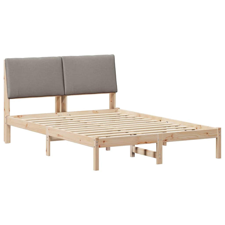 Sengestel Brun og taupe 150 x 200 cm Massivt fyrretræ