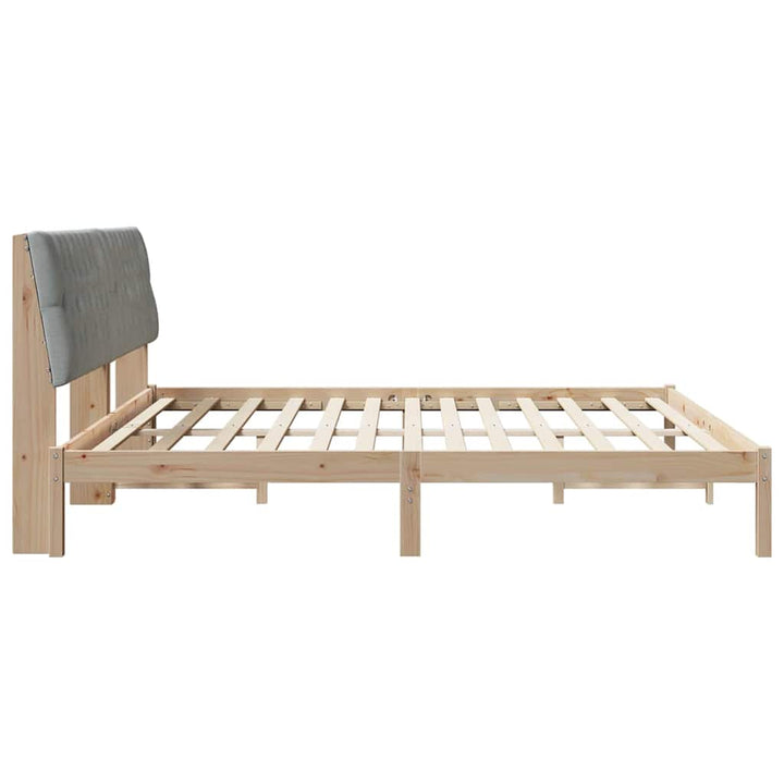 Sengestel med Polstret Hovedgavl Brun 200 x 200 cm