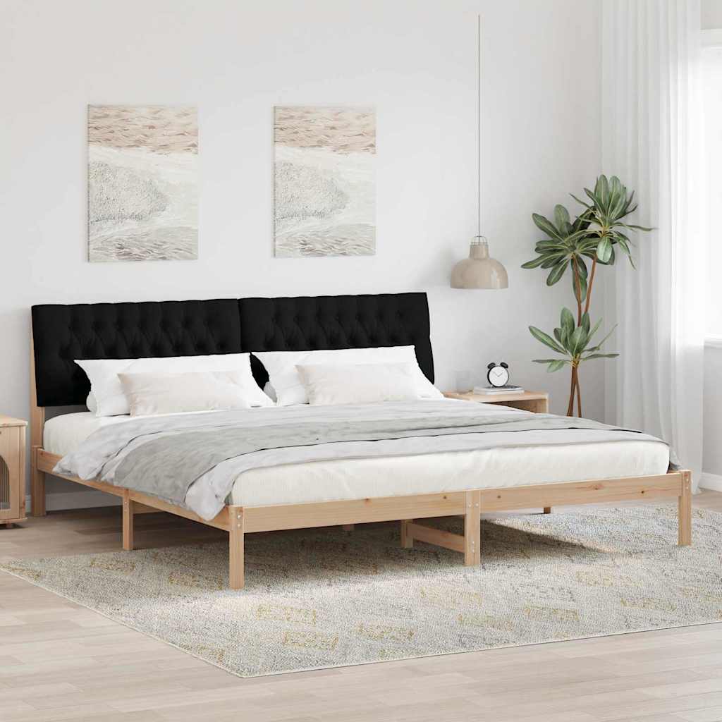 Sengestel med Polstret Hovedgavl Brun 200 x 200 cm
