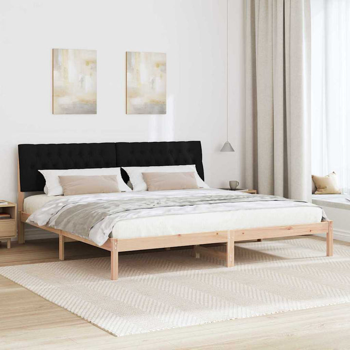Sengestel med Polstret Hovedgavl Brun 200 x 200 cm