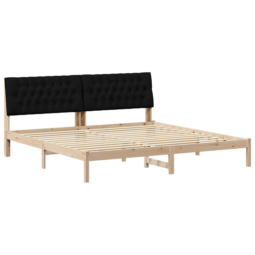Sengestel med Polstret Hovedgavl Brun 200 x 200 cm