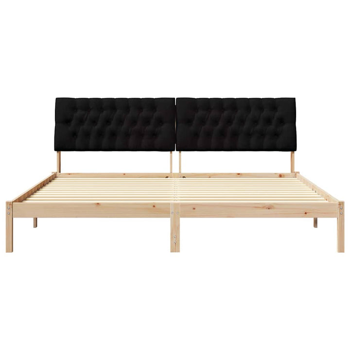 Sengestel med Polstret Hovedgavl Brun 200 x 200 cm
