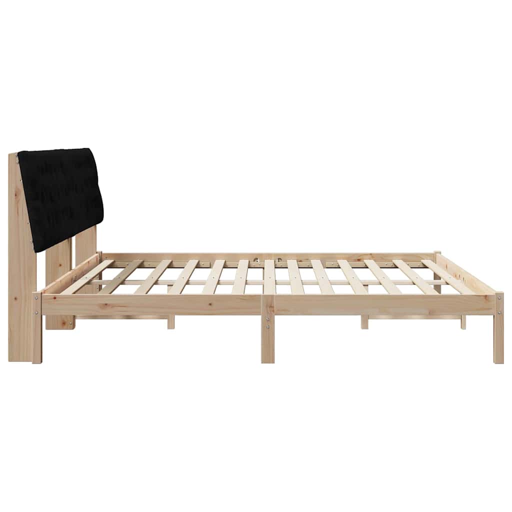Sengestel med Polstret Hovedgavl Brun 200 x 200 cm