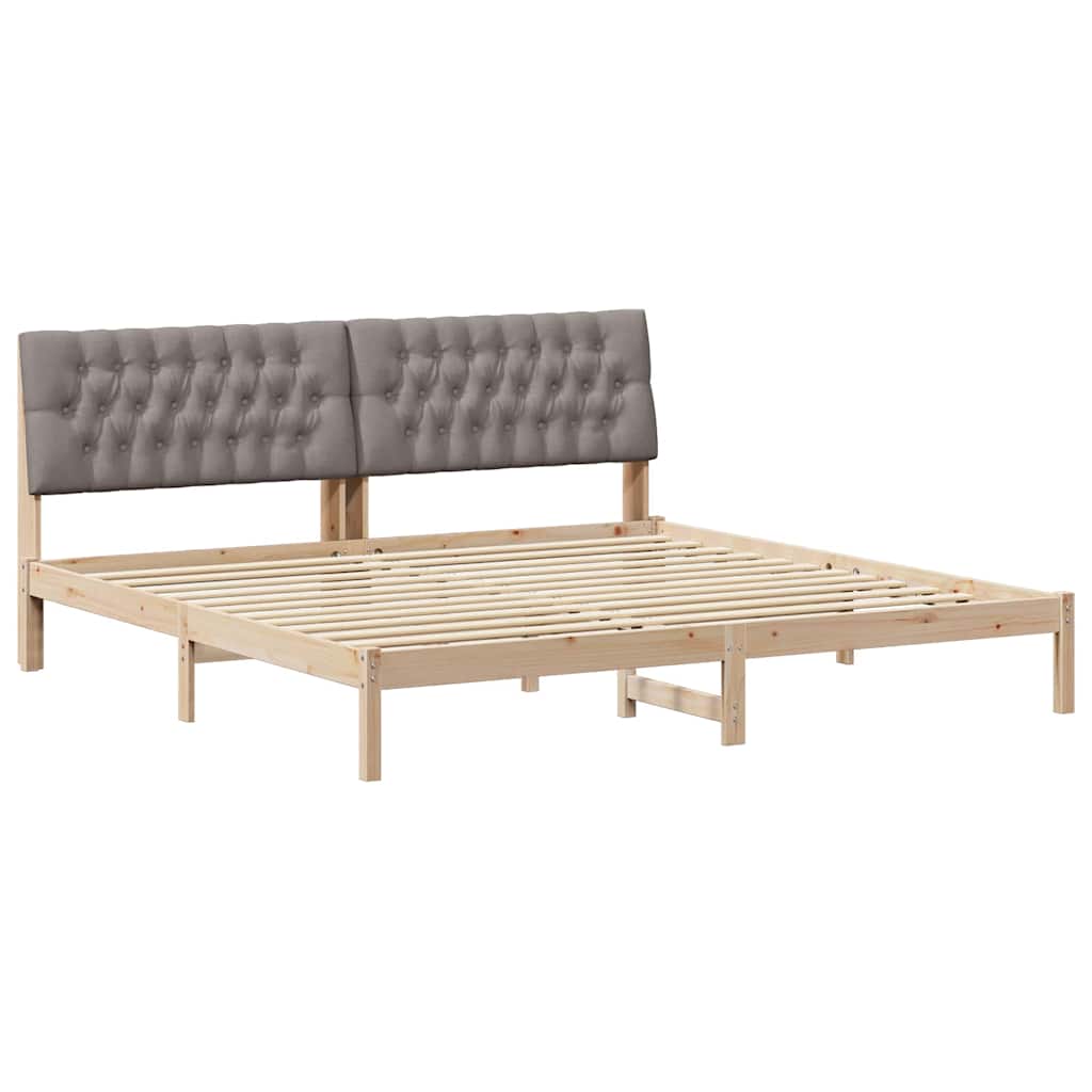 Sengestel med Polstret Hovedgavl Brun 200 x 200 cm