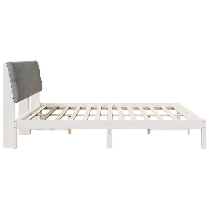 Sengestel med Polstret Hovedgavl Hvid 200 x 200 cm