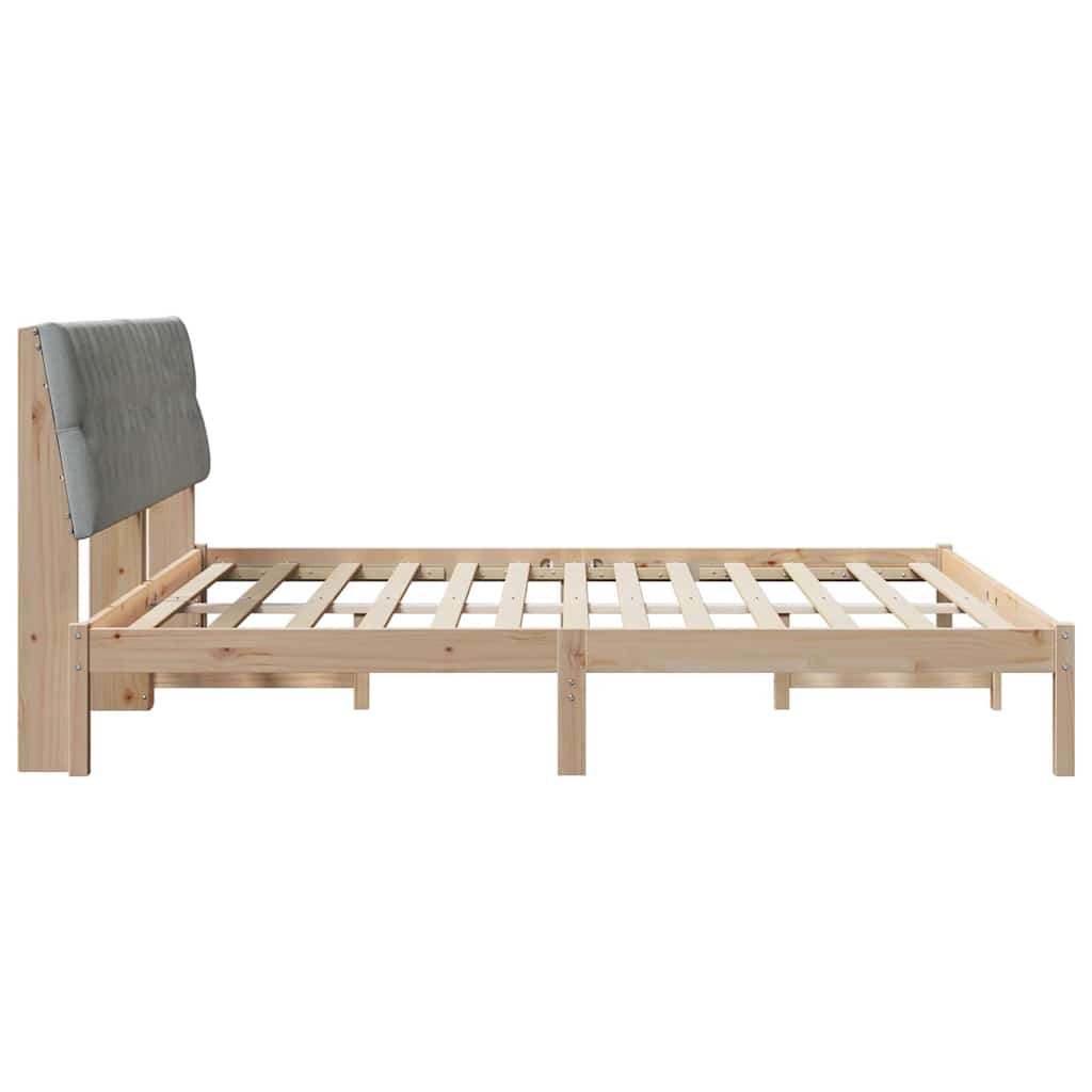 Sengestel med Polstret Hovedgavl Brun 180 x 200 cm