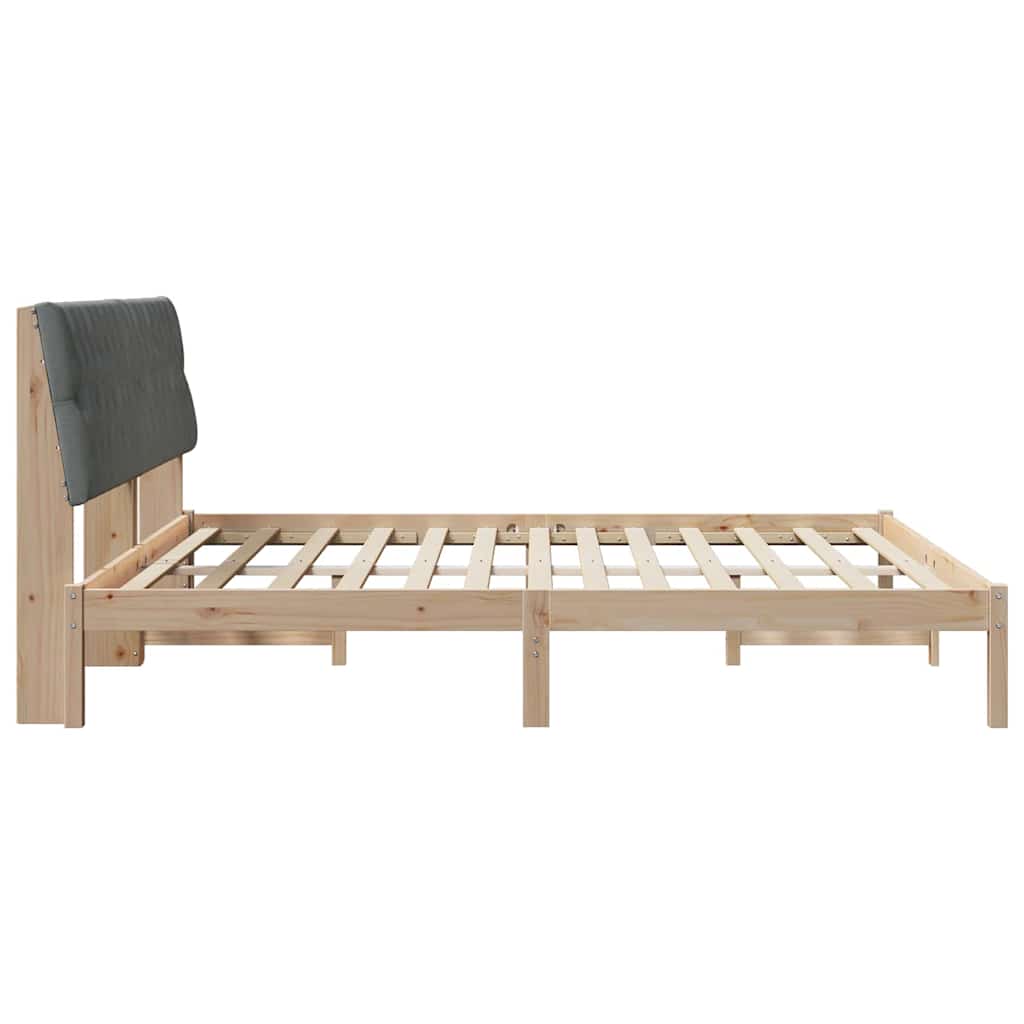 Sengestel med Polstret Hovedgavl Brun 180 x 200 cm