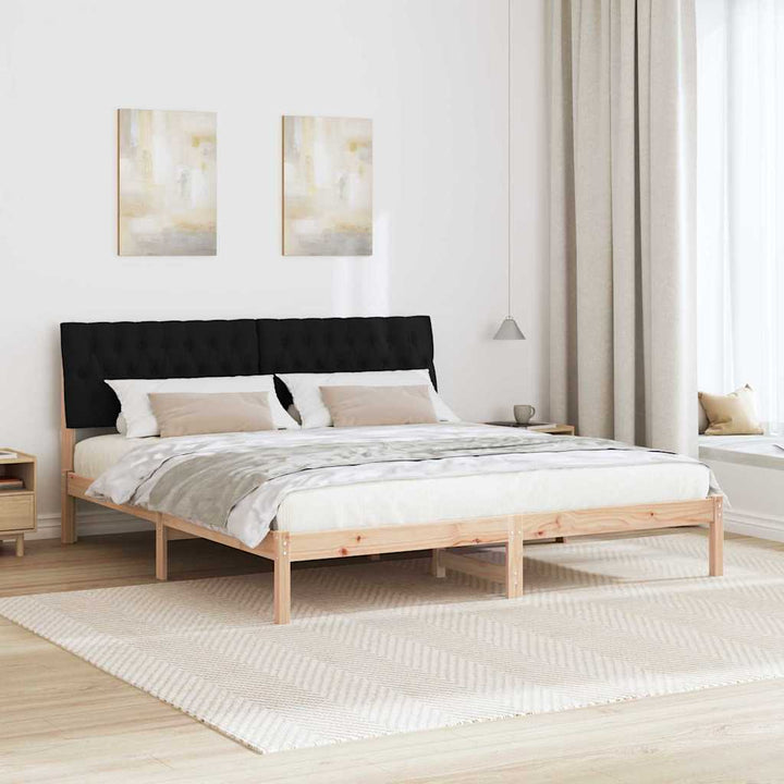 Sengestel med Polstret Hovedgavl Brun 180 x 200 cm