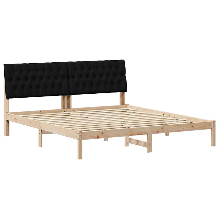 Sengestel med Polstret Hovedgavl Brun 180 x 200 cm