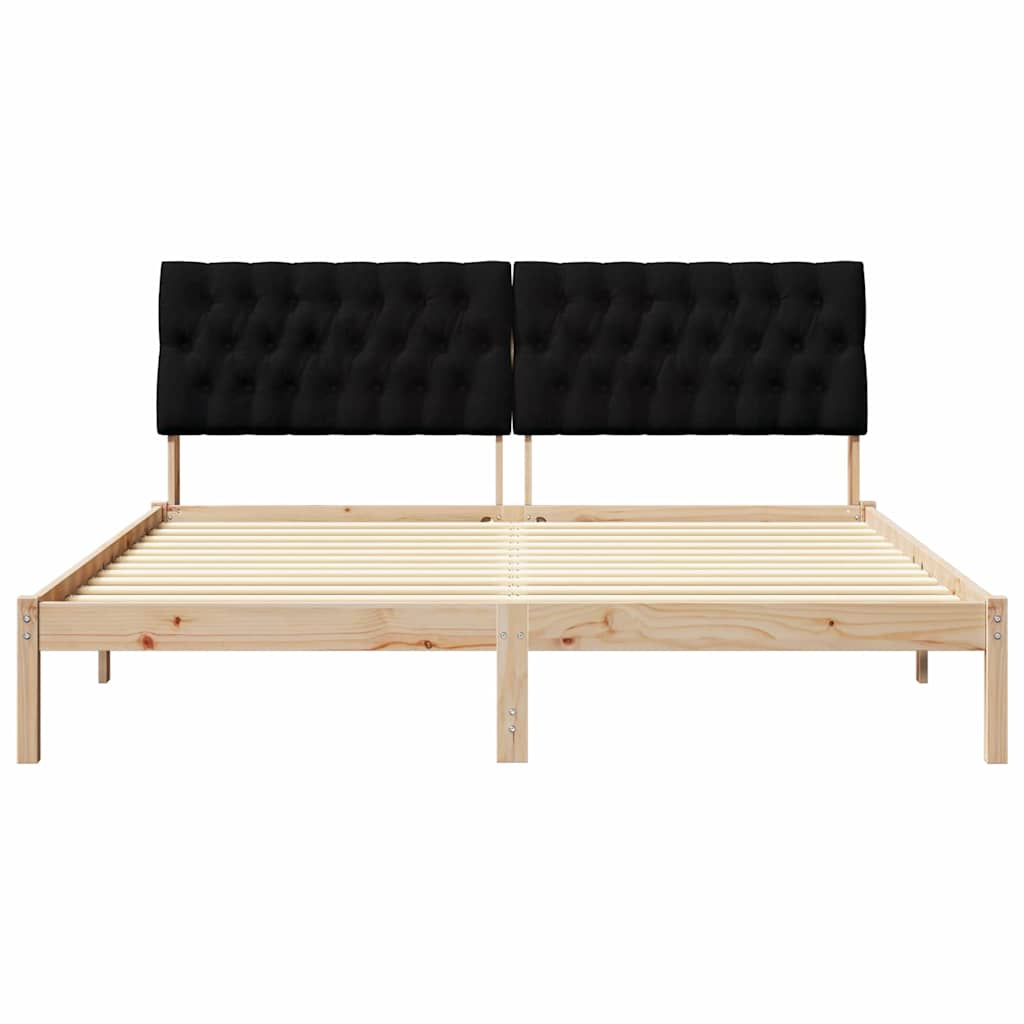 Sengestel med Polstret Hovedgavl Brun 180 x 200 cm