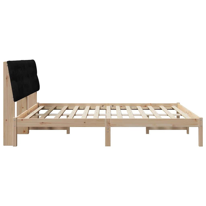 Sengestel med Polstret Hovedgavl Brun 180 x 200 cm