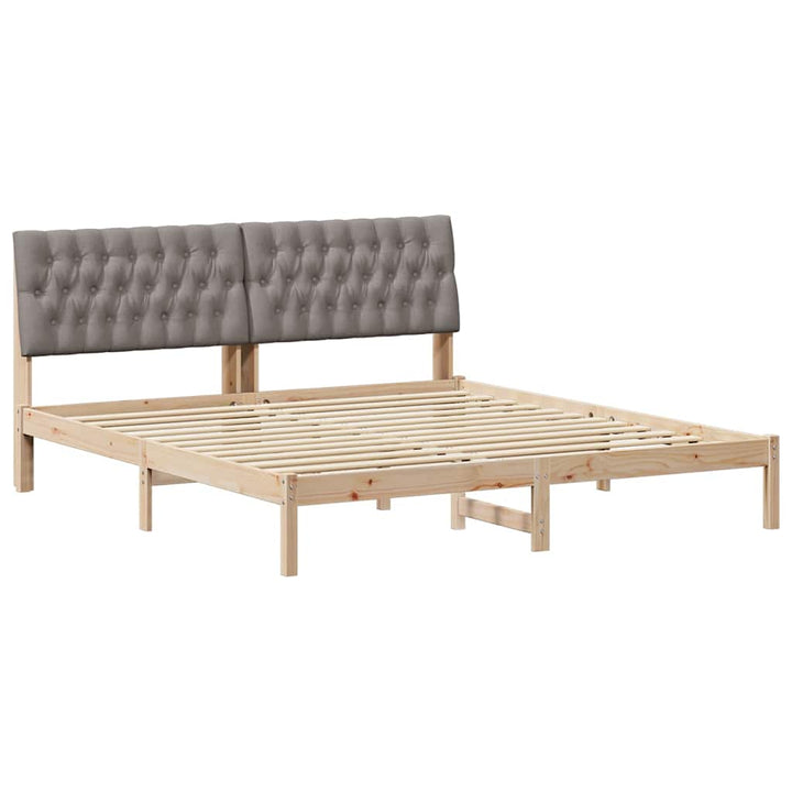 Sengestel med Polstret Hovedgavl Brun 180 x 200 cm