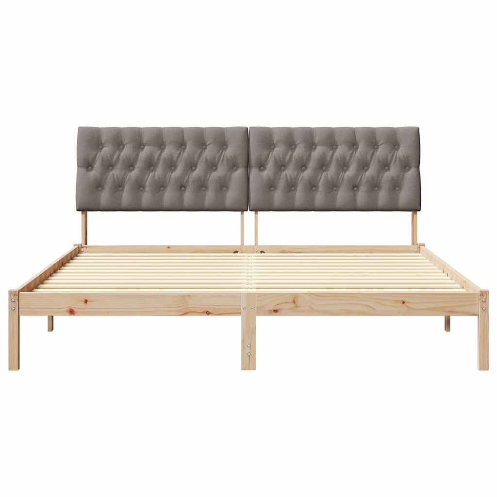 Sengestel med Polstret Hovedgavl Brun 180 x 200 cm