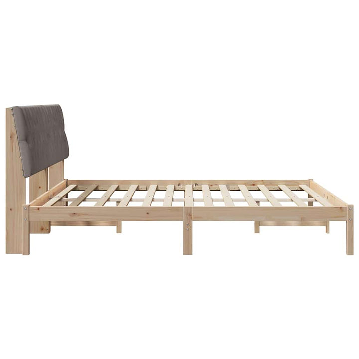 Sengestel med Polstret Hovedgavl Brun 180 x 200 cm