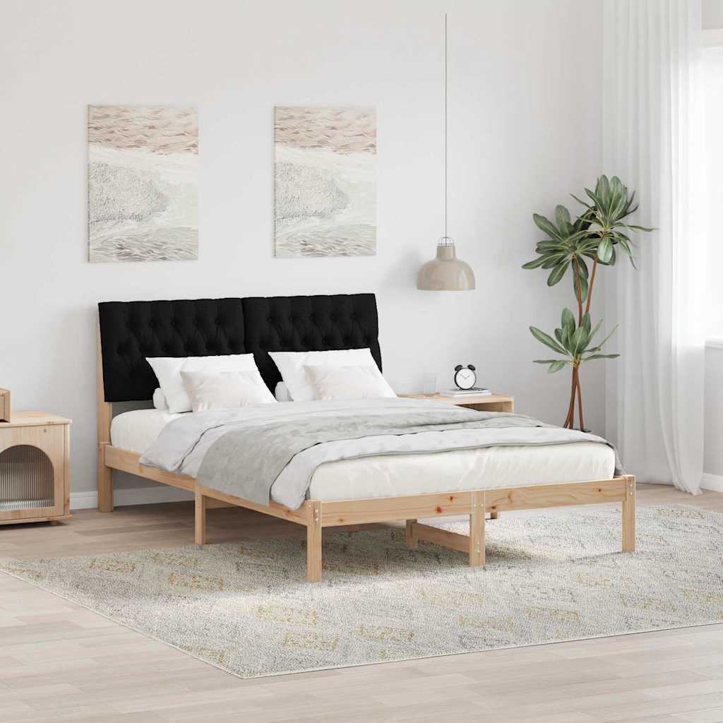 Sengestel med Polstret Hovedgavl Brun 160 x 200 cm