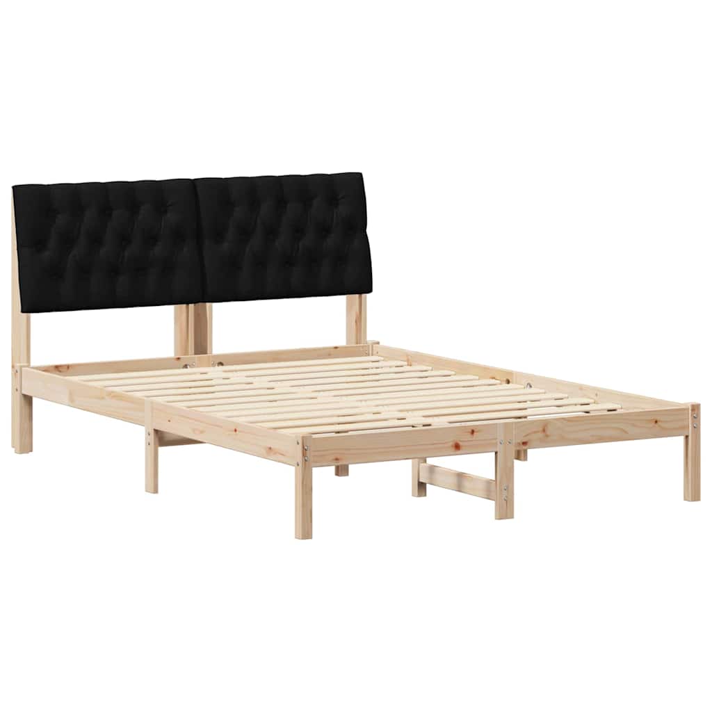 Sengestel med Polstret Hovedgavl Brun 160 x 200 cm