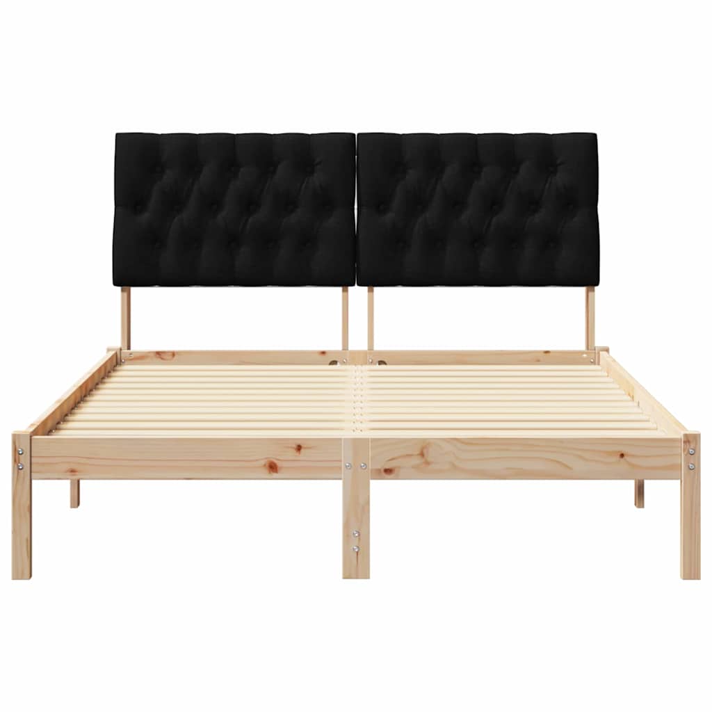 Sengestel med Polstret Hovedgavl Brun 160 x 200 cm